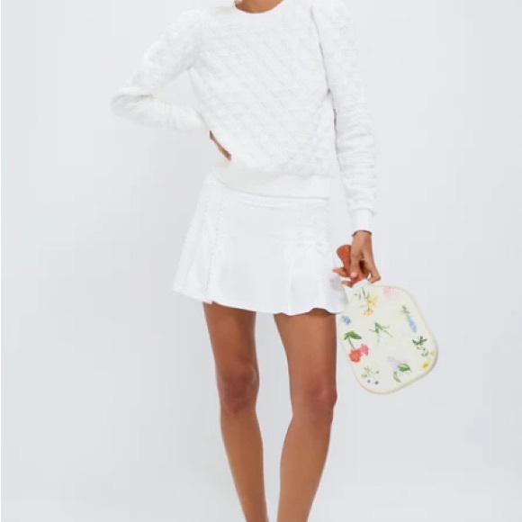 Tuckernuck white puff sleeve Quilted Campbell sweatshirt - Picture 3 of 11